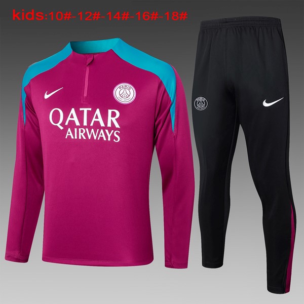 Niños Sudadera De Training PSG 2024/25 Purpura Rojo 3